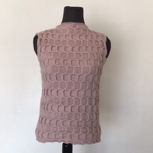 Rose Pink Sleeveless Mock Turtleneck